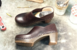 Bedford Dual Stitch Closed Back Clog Smooth Chocolate Leather