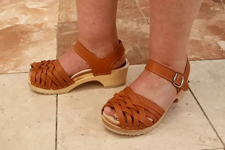braided clog sandals