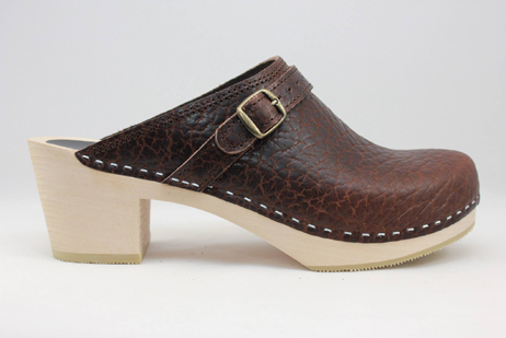 bedford buckle strap open back clog